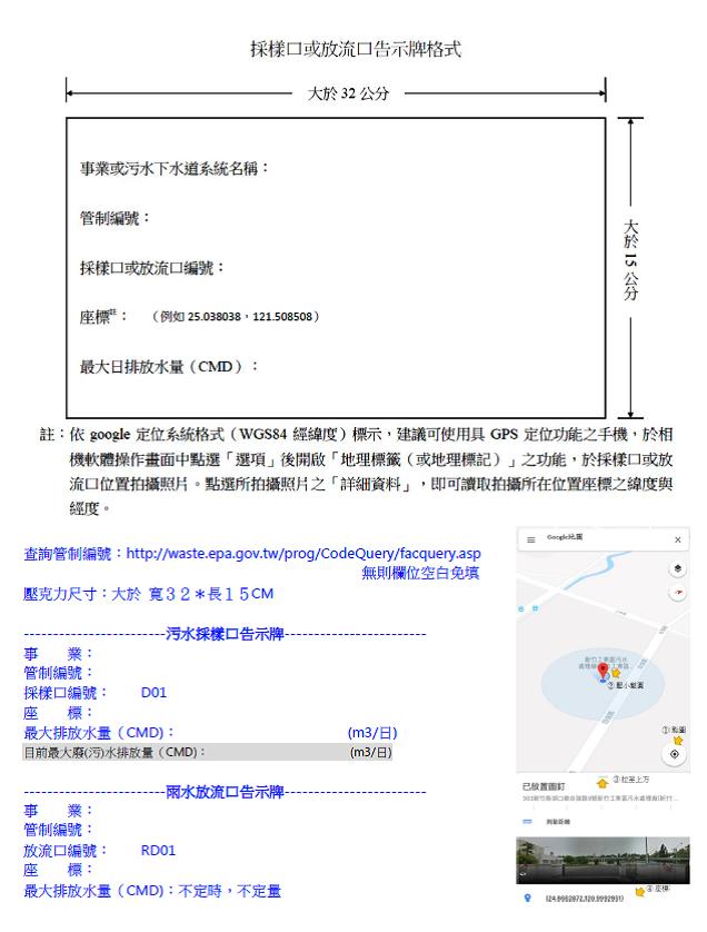 告示牌格式
